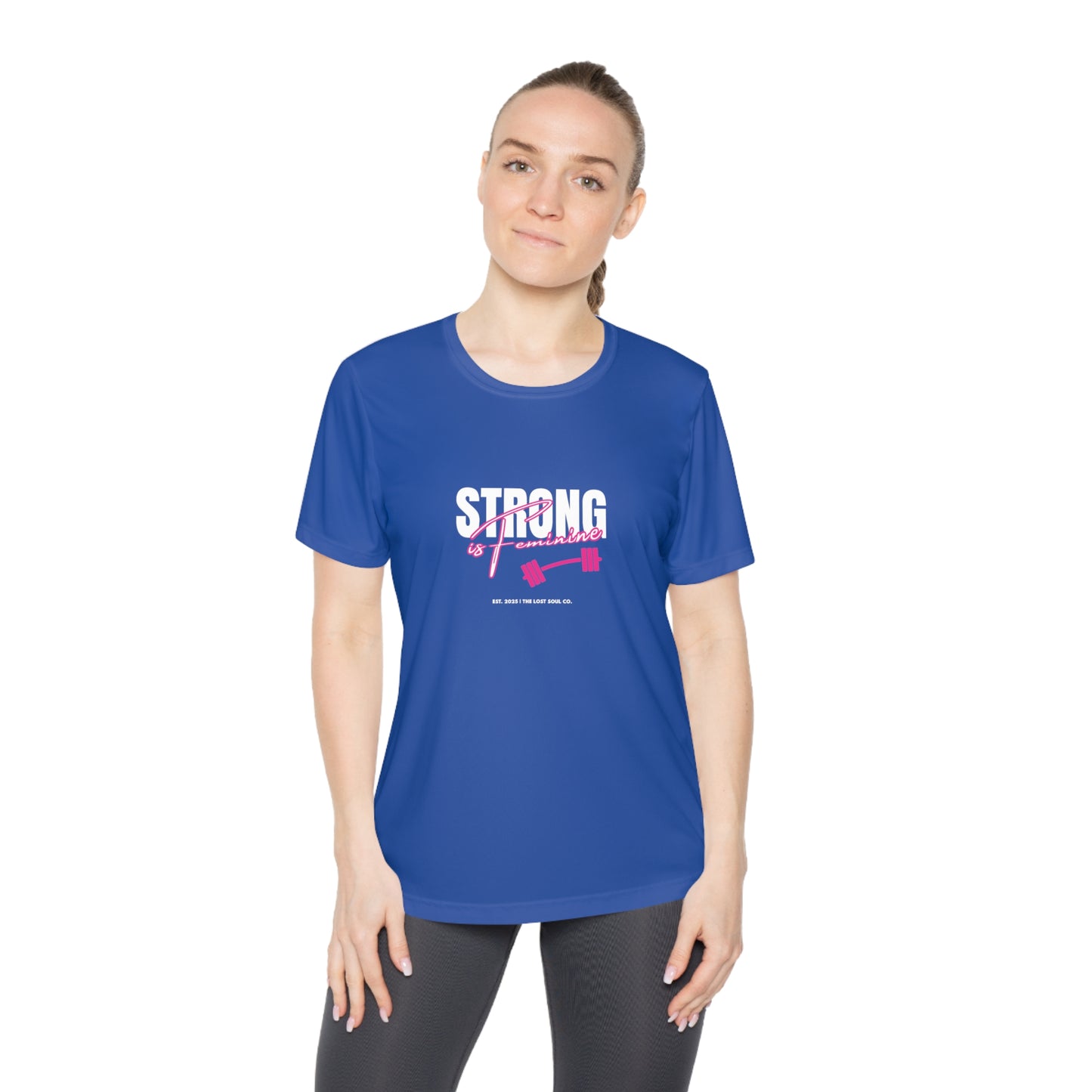 Strong is Feminine – Women’s Gymwear Tee | LS-W01