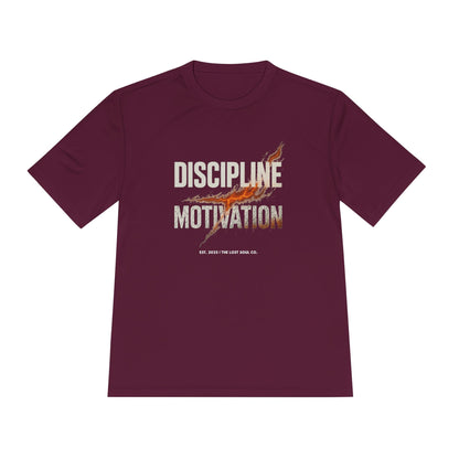 Discipline > Motivation – Unisex Gymwear Tee | LS-GU06