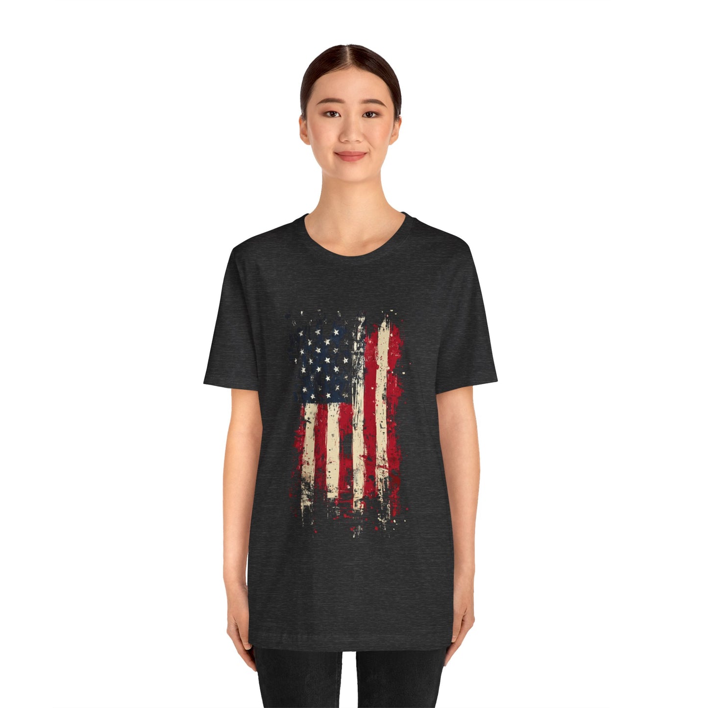 USA Grunge Flag – Unisex Streetwear Tee | LS-U09