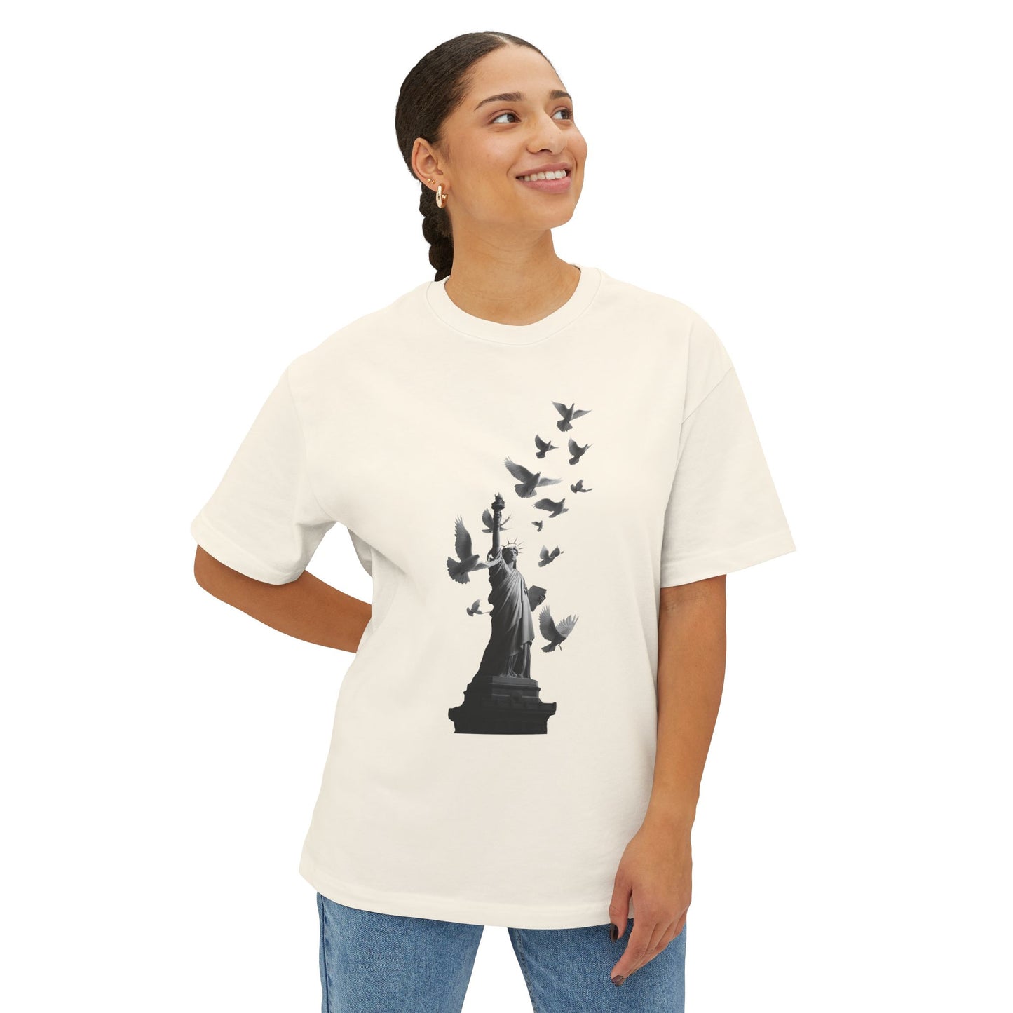 Freedom in Flight – Unisex Oversized Boxy Tee | LS-O06