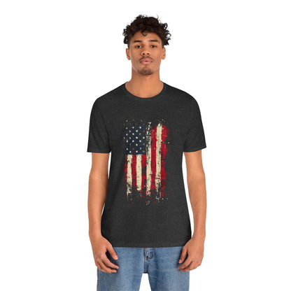 USA Grunge Flag – Unisex Streetwear Tee | LS-U09