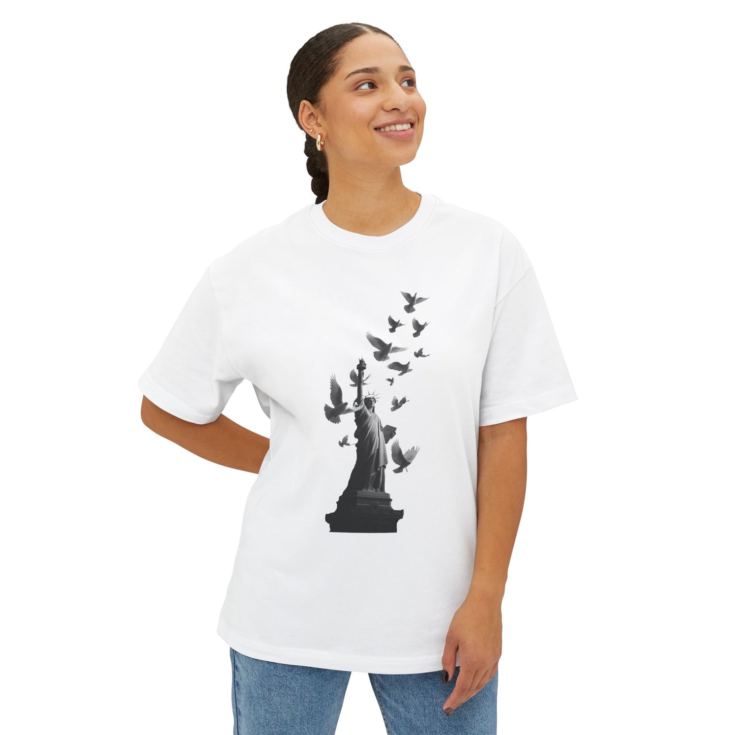 Freedom in Flight – Unisex Oversized Boxy Tee | LS-O06
