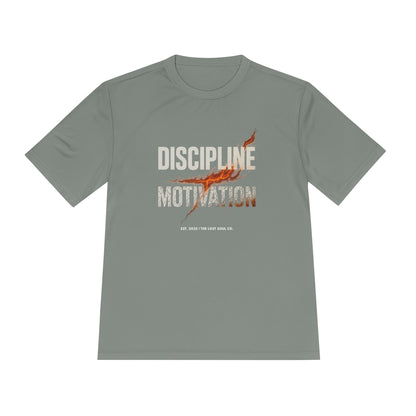 Discipline > Motivation – Unisex Gymwear Tee | LS-GU06