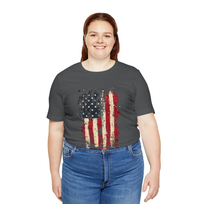 USA Grunge Flag – Unisex Streetwear Tee | LS-U09