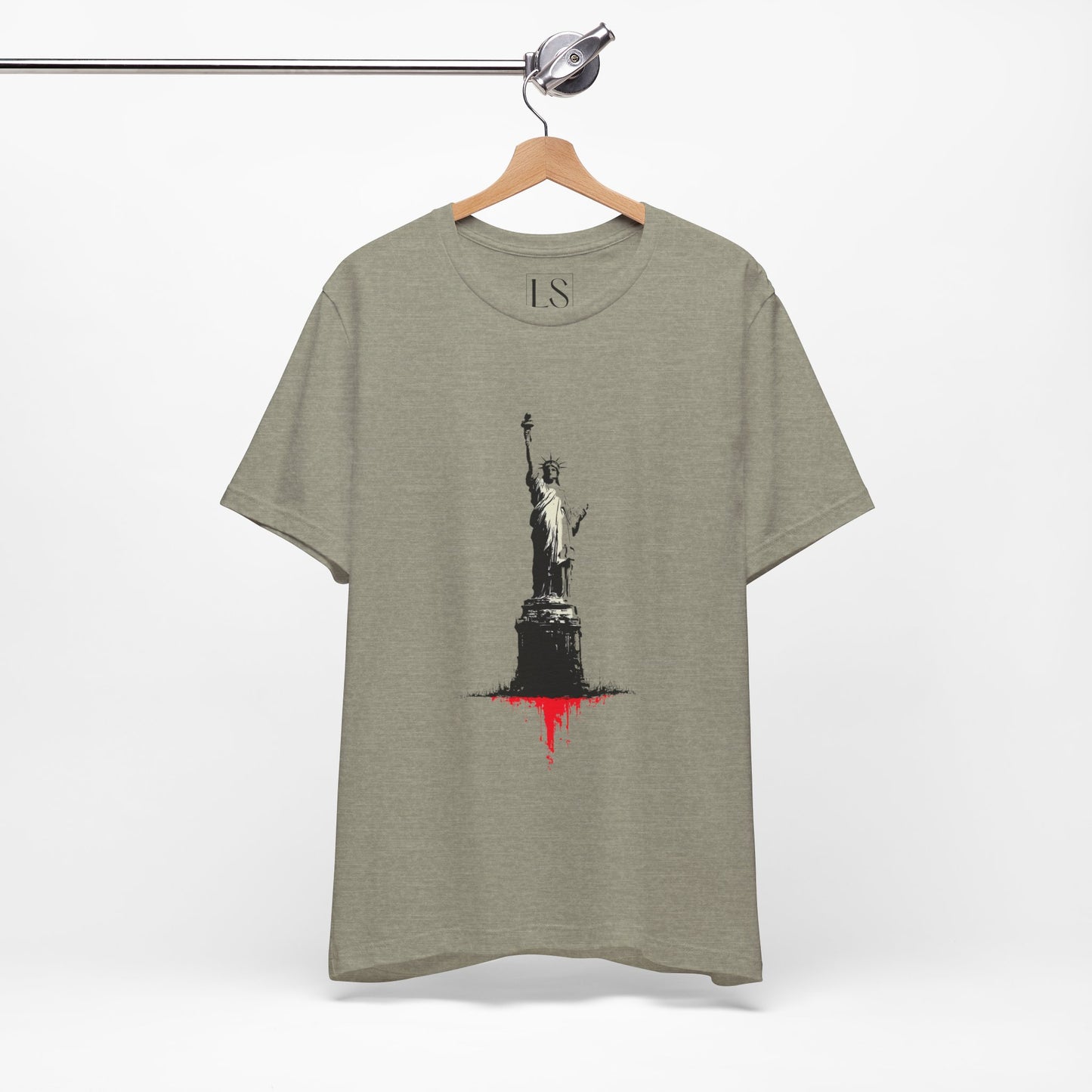 Statue of Liberty bleeding red from its base – The Lost Soul Co., USA Edition July 4th shirt