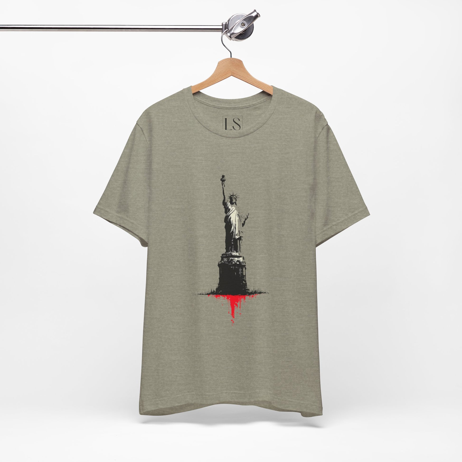 Statue of Liberty bleeding red from its base – The Lost Soul Co., USA Edition July 4th shirt