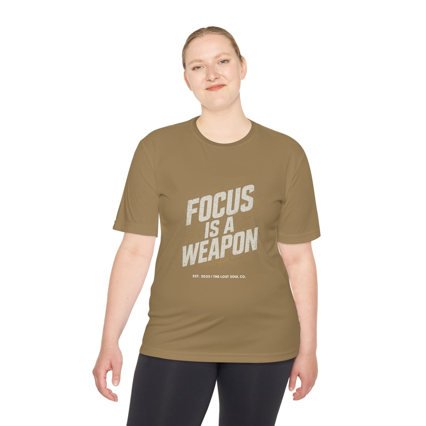 FOCUS IS A WEAPON – Unisex Gymwear Tee | LS-GU04