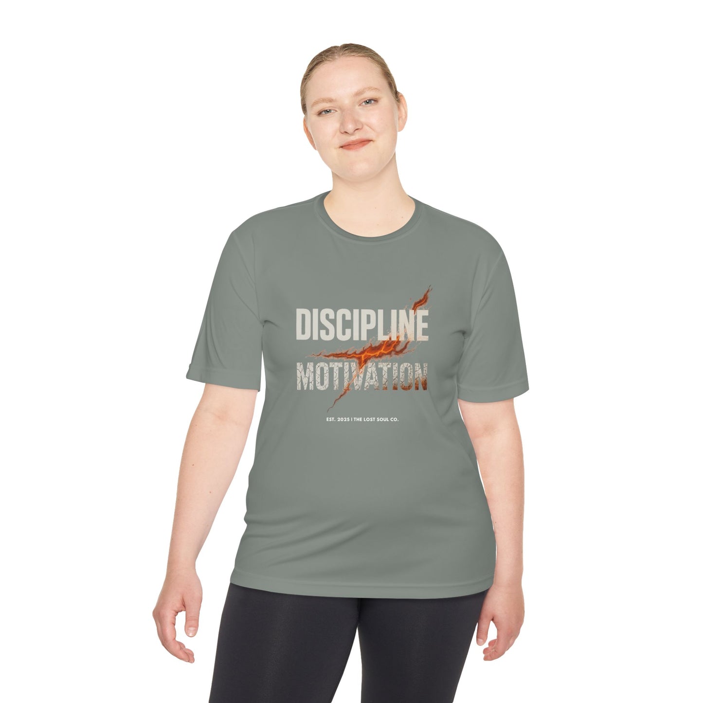 Discipline > Motivation – Unisex Gymwear Tee | LS-GU06