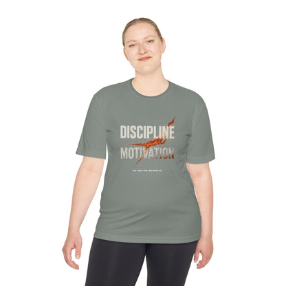 Discipline > Motivation – Unisex Gymwear Tee | LS-GU06