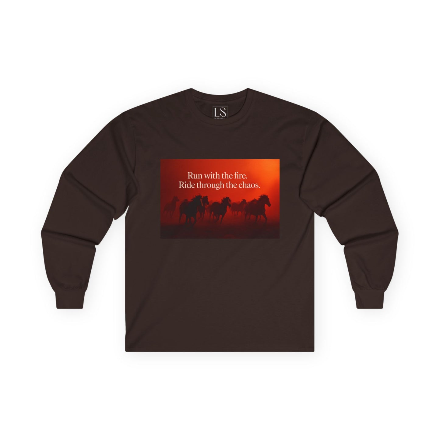 Run with the Fire — Unisex Long Sleeve Tee | LS-L04