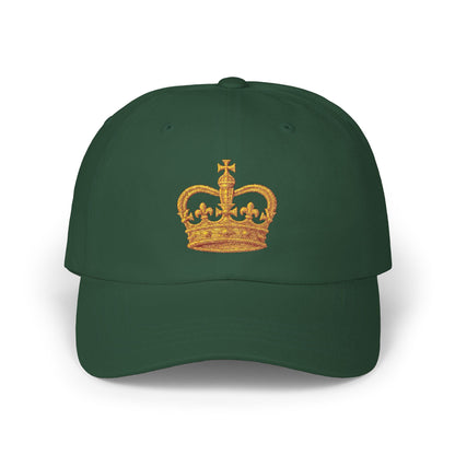 Spruce dad hat with embroidered gold crown design – The Lost Soul Co.