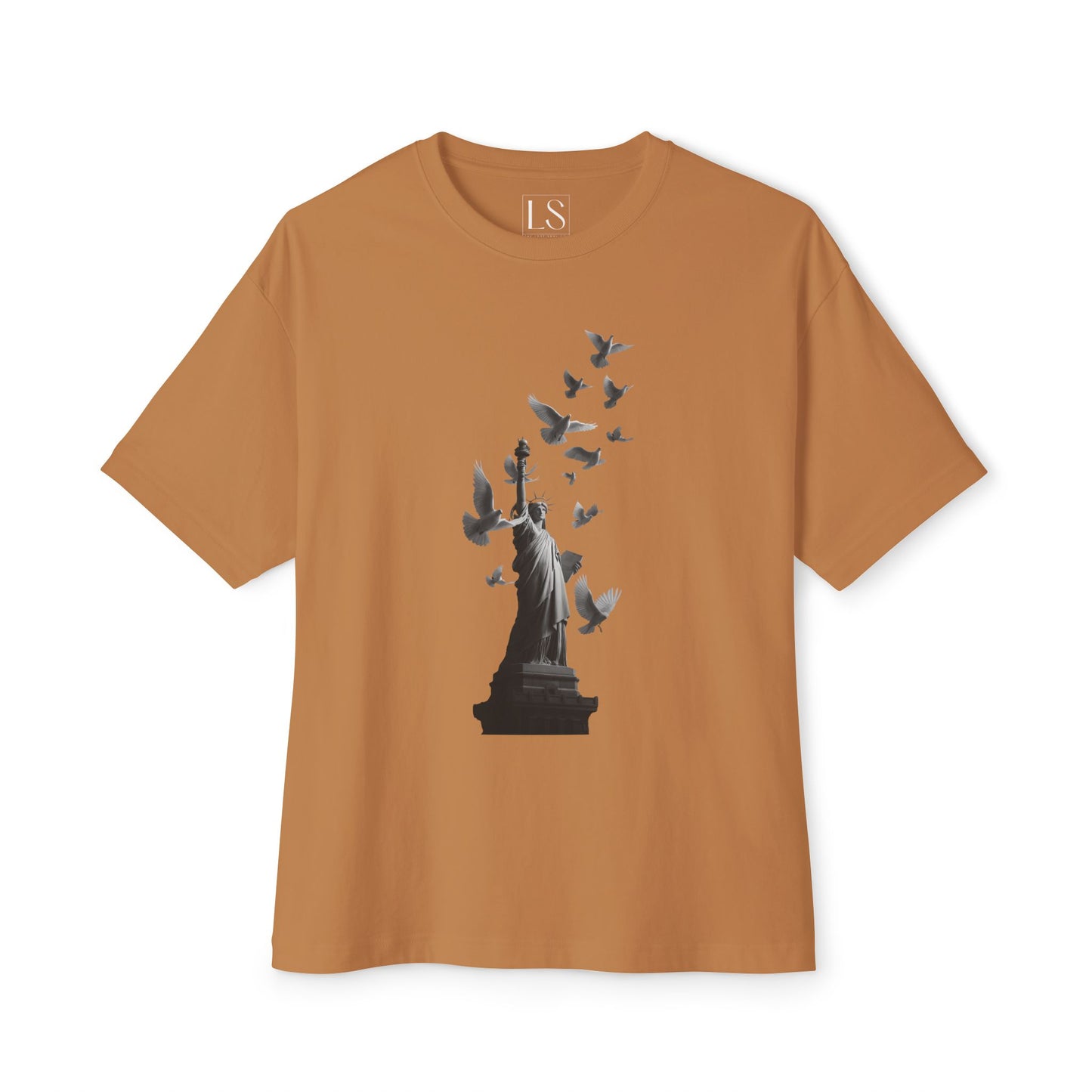 Freedom in Flight Oversized Tee – Toast Front view
