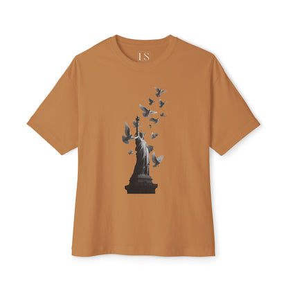 Freedom in Flight Oversized Tee – Toast Front view