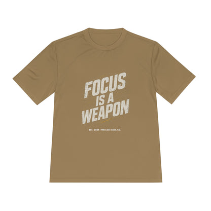 FOCUS IS A WEAPON – Unisex Gymwear Tee | LS-GU04