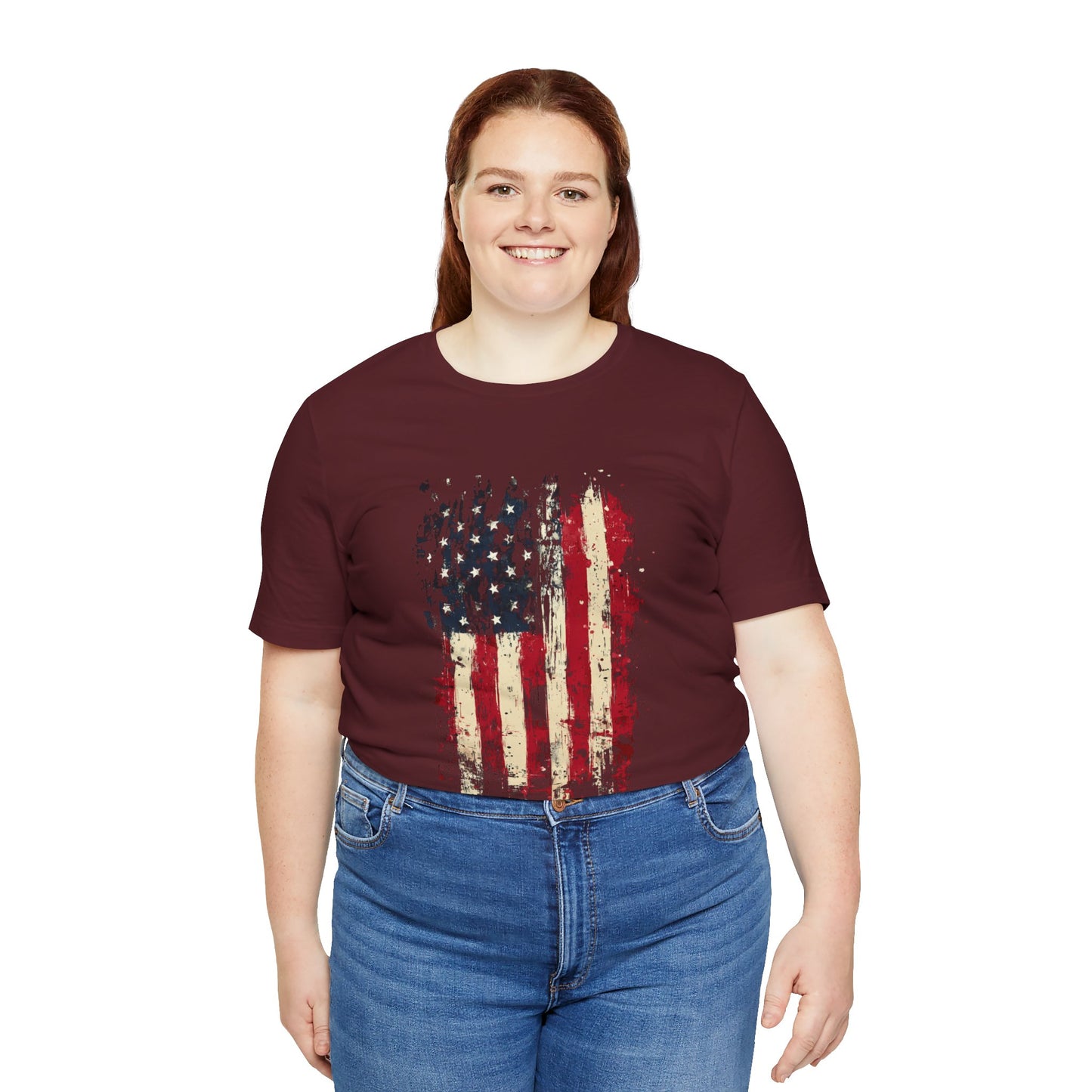 USA Grunge Flag – Unisex Streetwear Tee | LS-U09