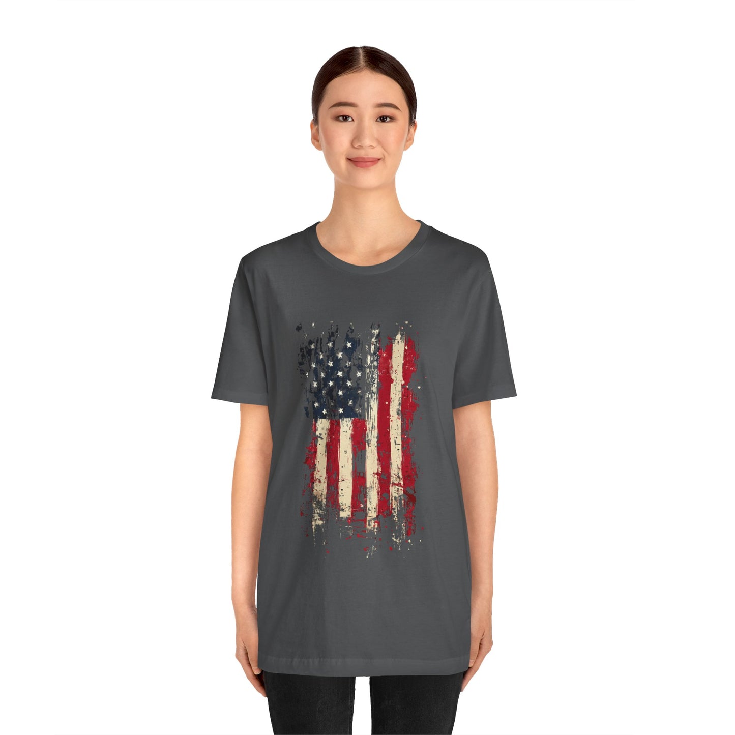 USA Grunge Flag – Unisex Streetwear Tee | LS-U09