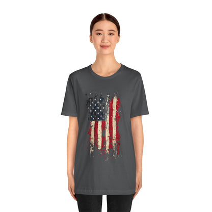 USA Grunge Flag – Unisex Streetwear Tee | LS-U09