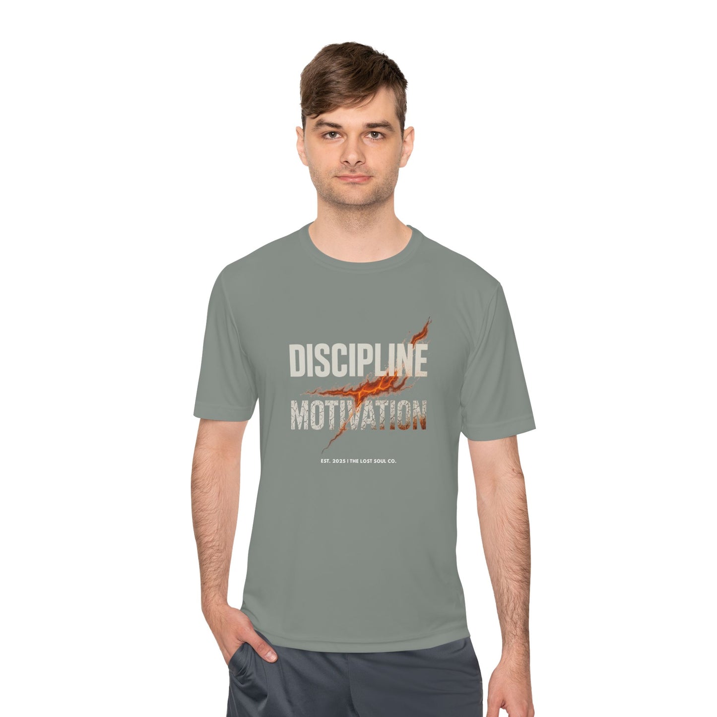 Discipline > Motivation – Unisex Gymwear Tee | LS-GU06