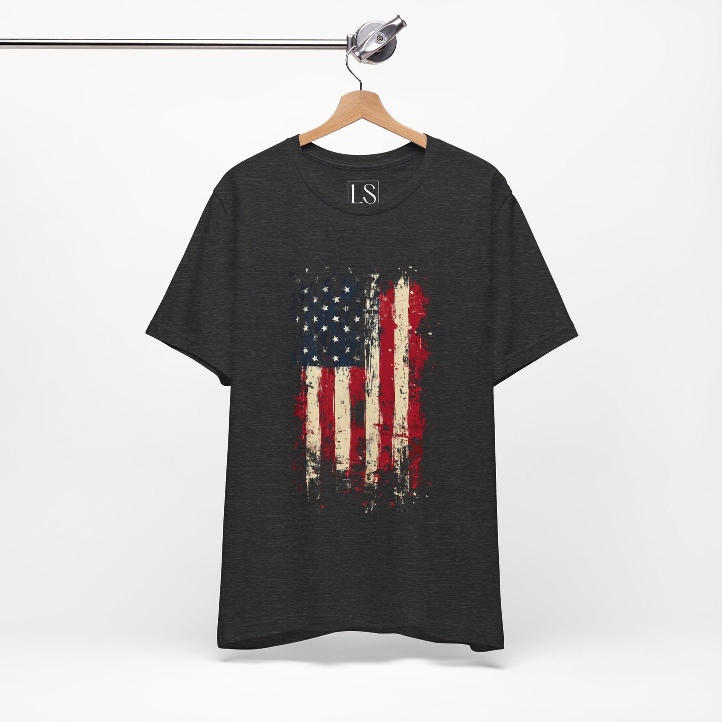 USA Grunge Flag – Unisex Streetwear Tee | LS-U09