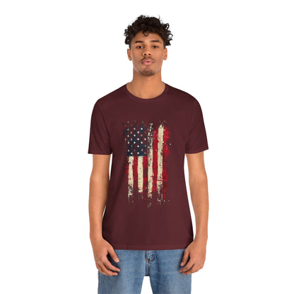USA Grunge Flag – Unisex Streetwear Tee | LS-U09