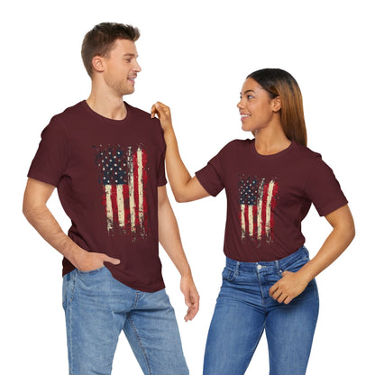 USA Grunge Flag – Unisex Streetwear Tee | LS-U09