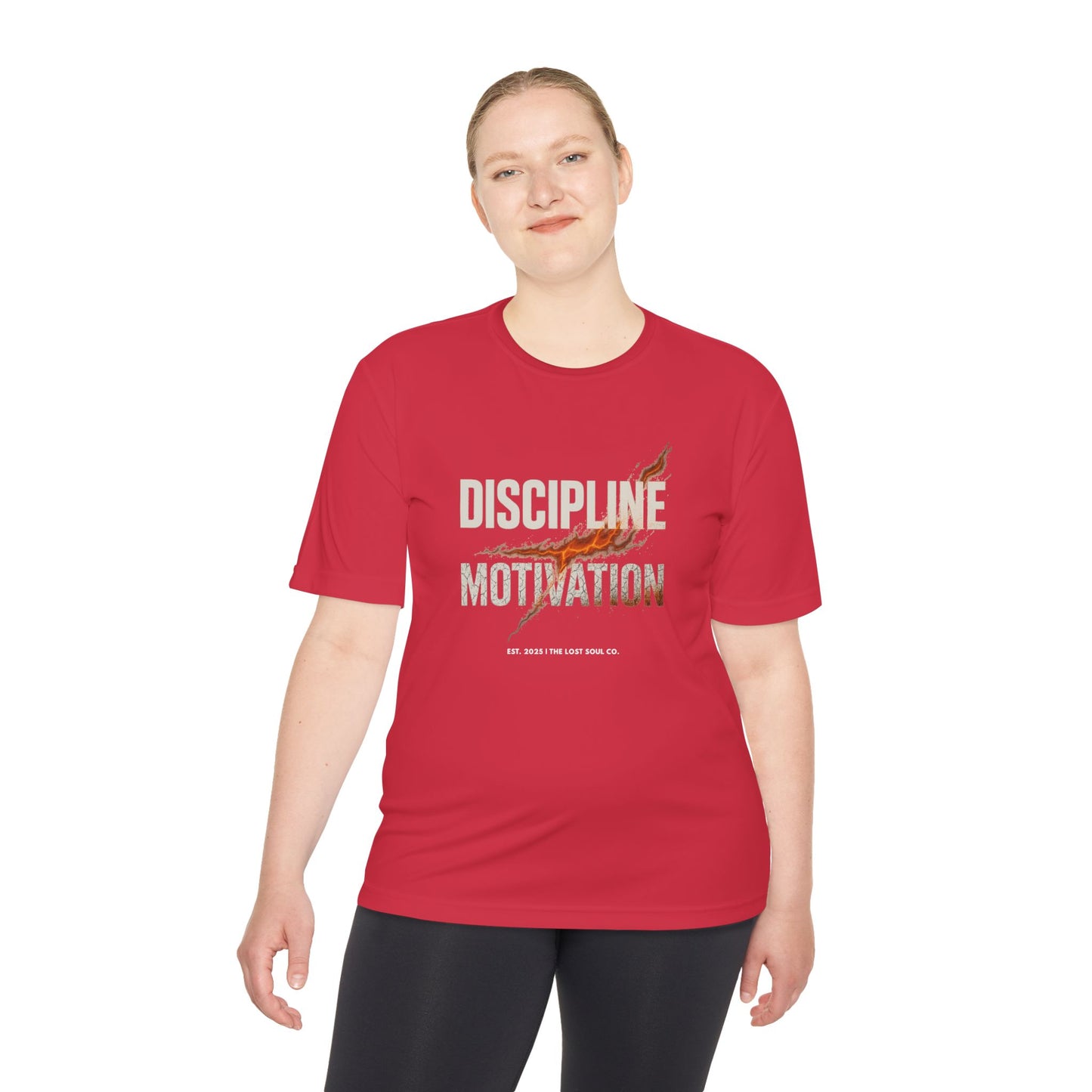 Discipline > Motivation – Unisex Gymwear Tee | LS-GU06