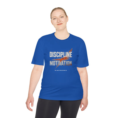 Discipline > Motivation – Unisex Gymwear Tee | LS-GU06