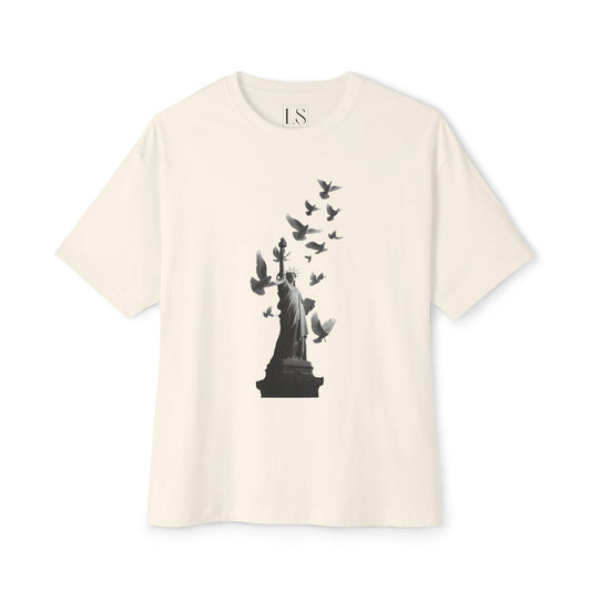 Freedom in Flight – Unisex Oversized Boxy Tee | LS-O06
