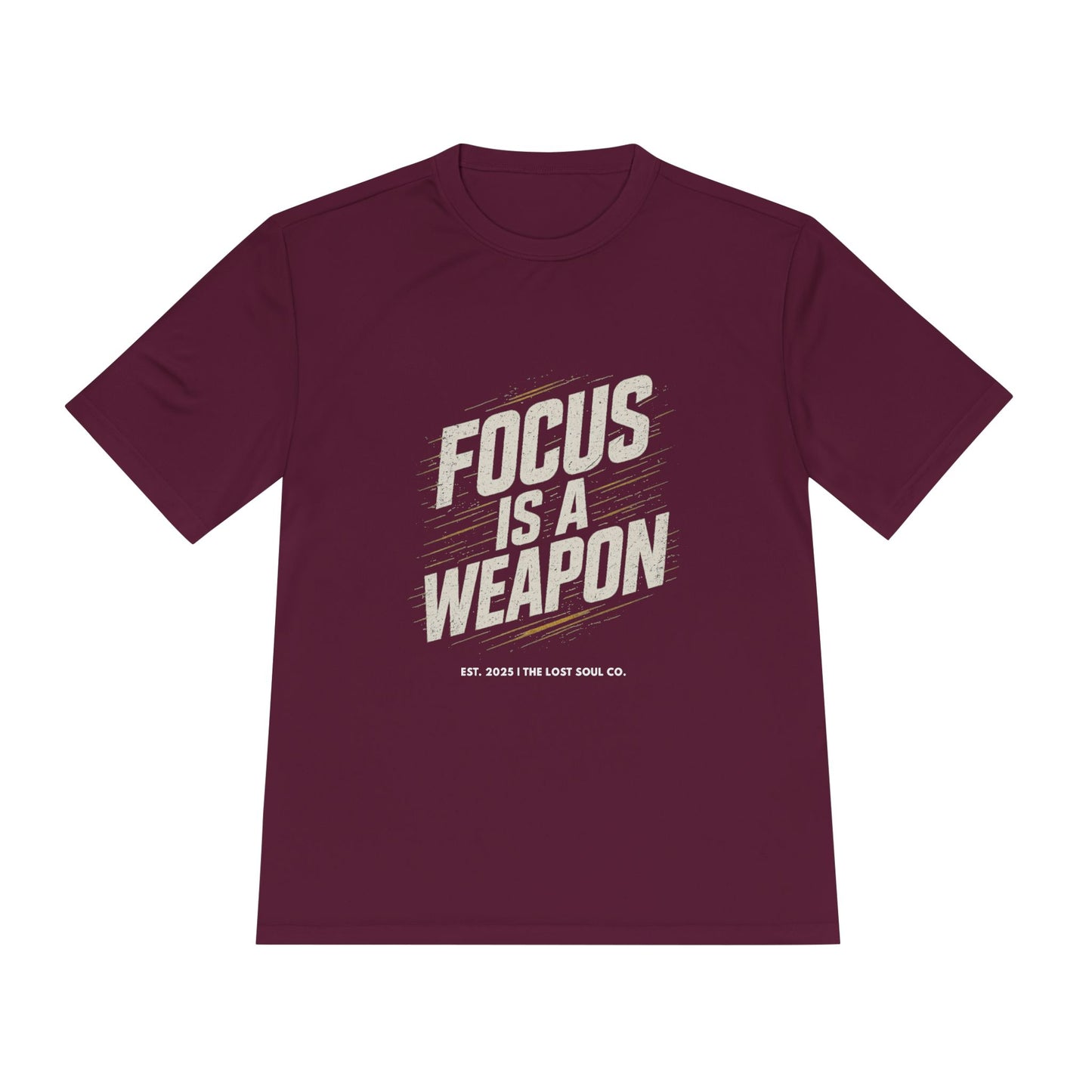 FOCUS IS A WEAPON – Unisex Gymwear Tee | LS-GU04