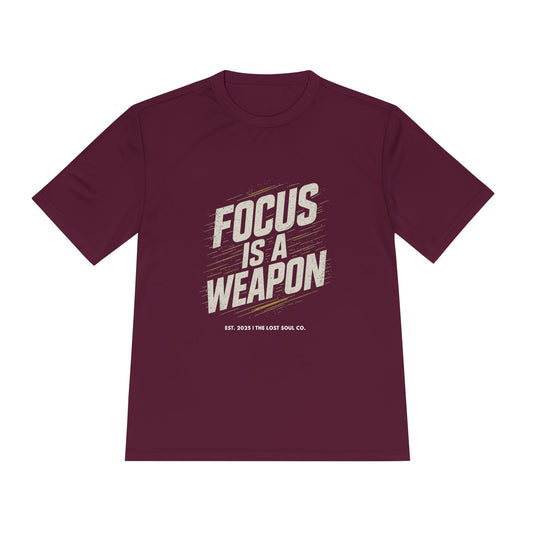 FOCUS IS A WEAPON – Unisex Gymwear Tee | LS-GU04