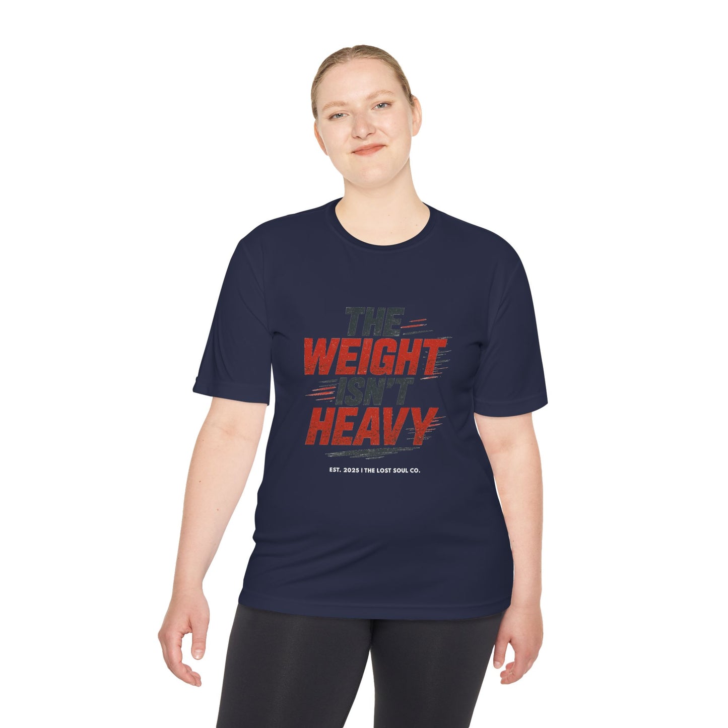 THE WEIGHT ISN’T HEAVY – Unisex Gymwear Tee | LS-GU03