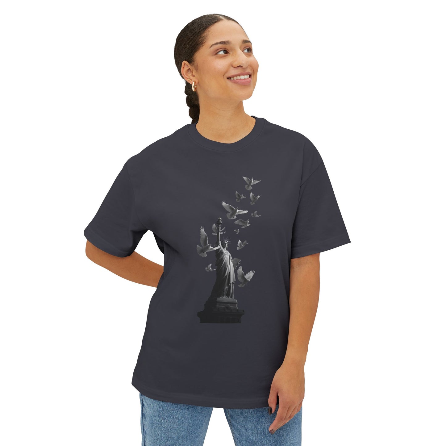 Freedom in Flight – Unisex Oversized Boxy Tee | LS-O06