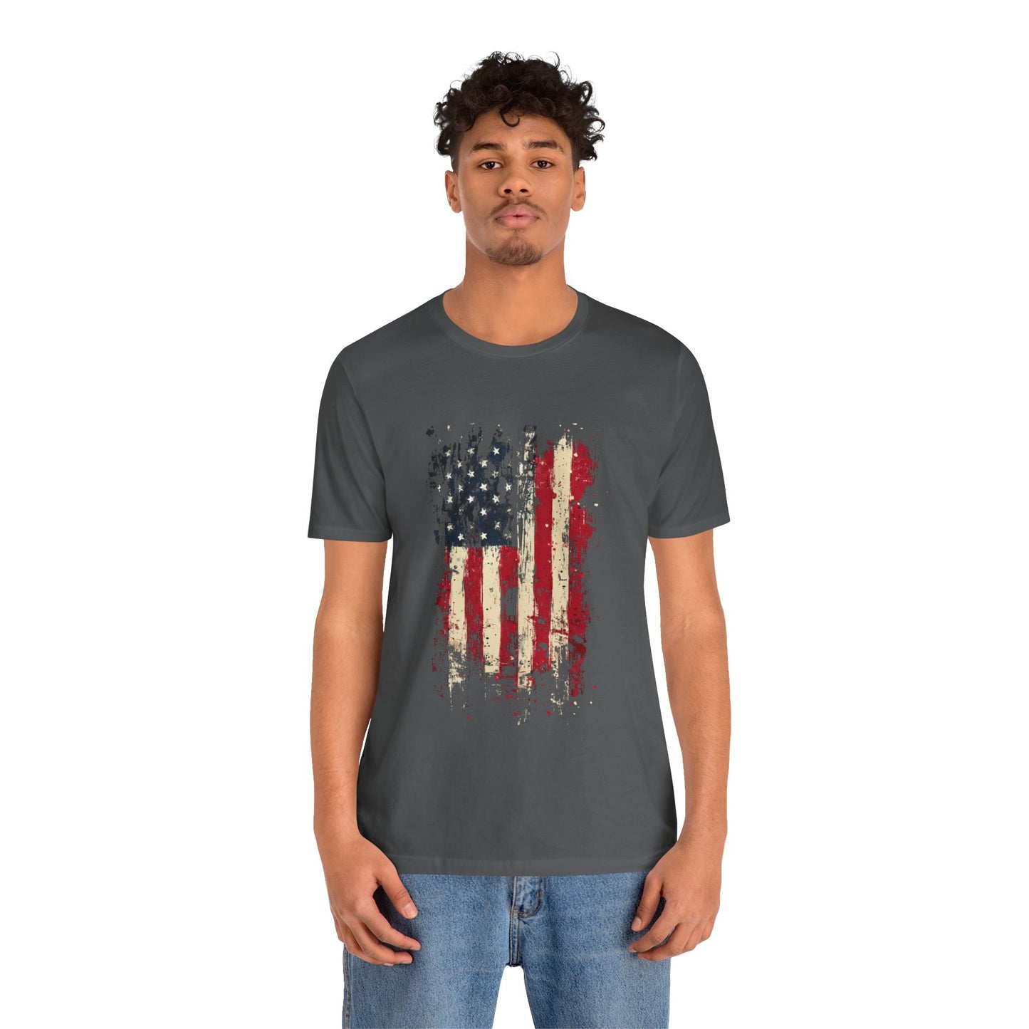 USA Grunge Flag – Unisex Streetwear Tee | LS-U09