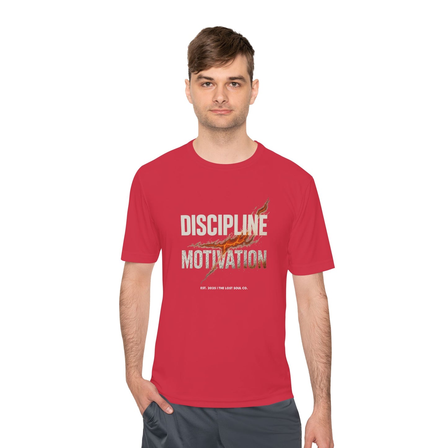Discipline > Motivation – Unisex Gymwear Tee | LS-GU06