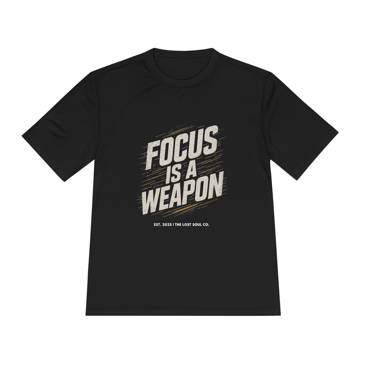 FOCUS IS A WEAPON – Unisex Gymwear Tee | LS-GU04