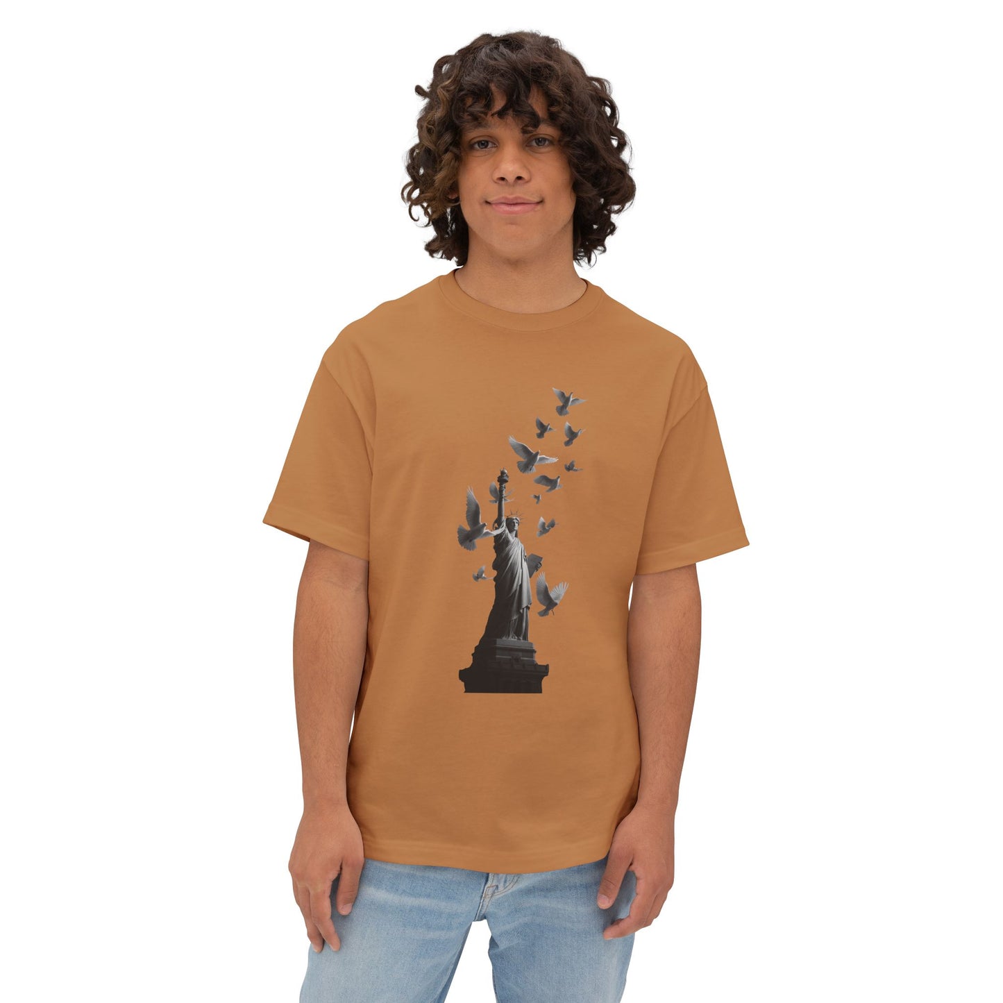 Freedom in Flight Oversized Tee –  Front view male model