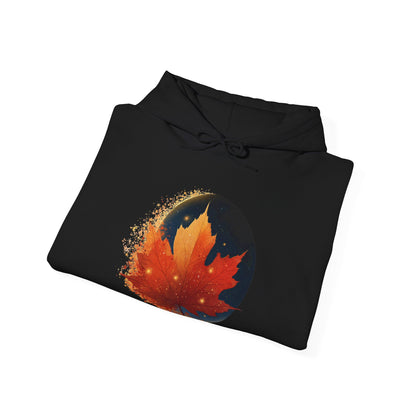 Folded Cosmic Maple hoodie with design visible — The Lost Soul Co