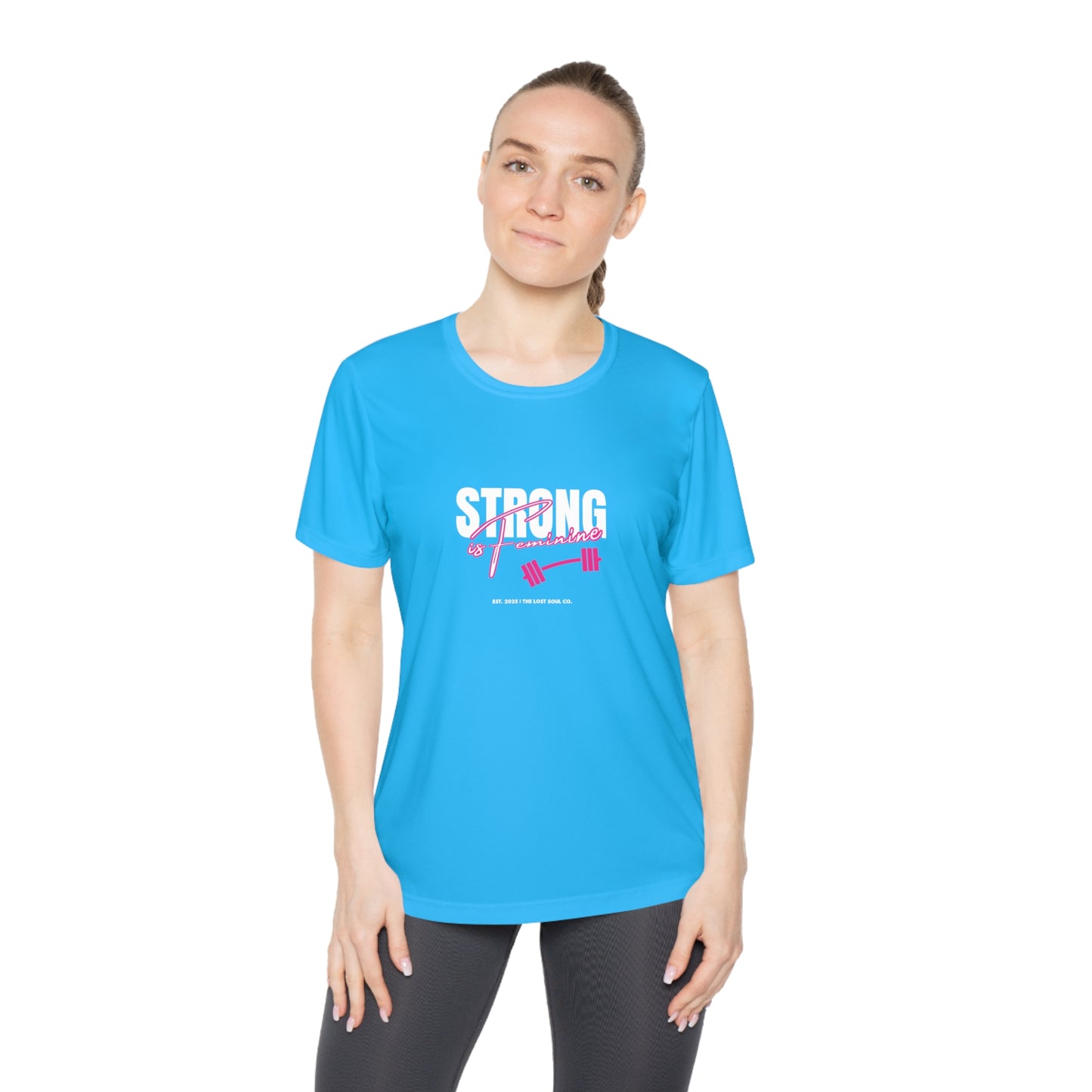 Strong is Feminine – Women’s Gymwear Tee | LS-W01