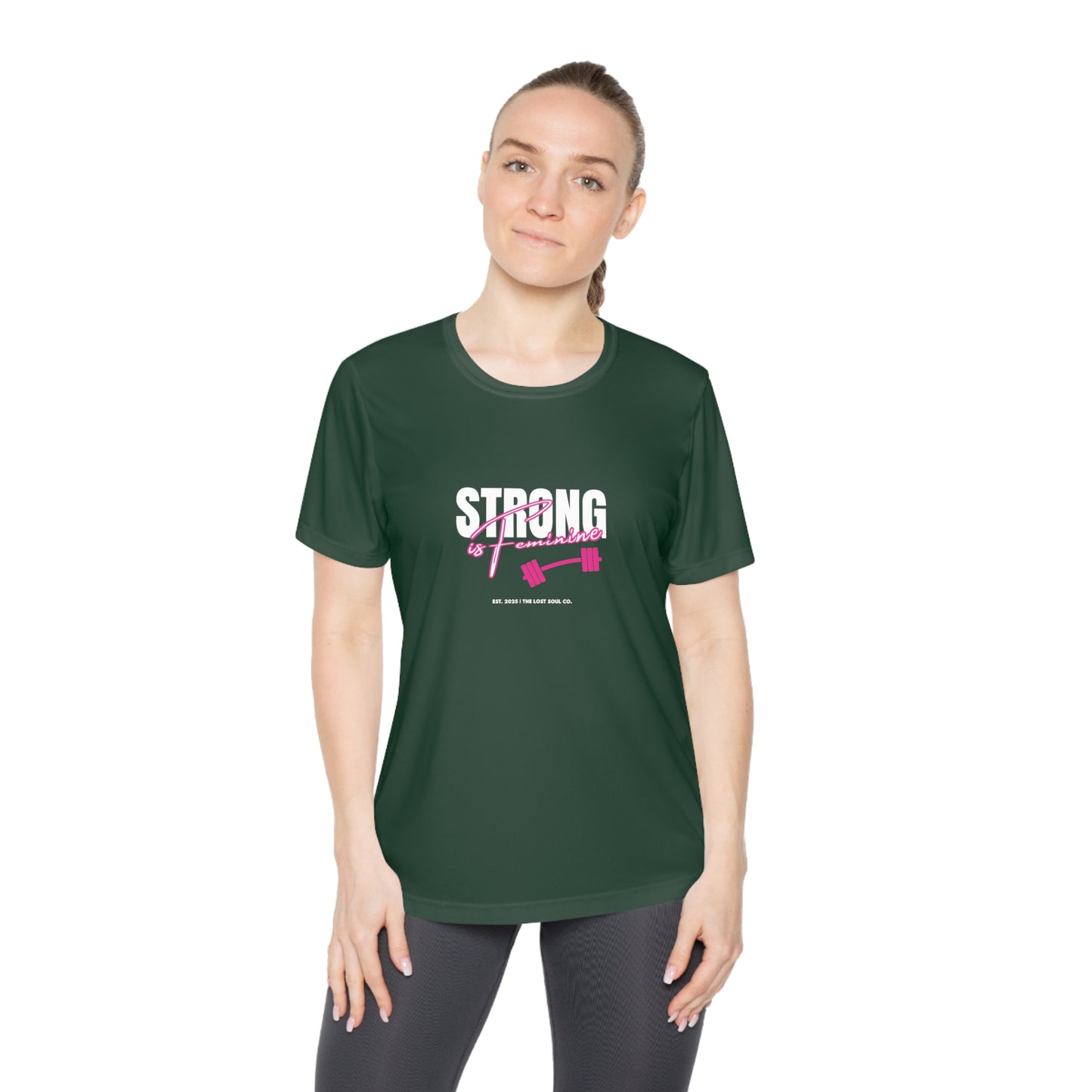 Strong is Feminine – Women’s Gymwear Tee | LS-W01