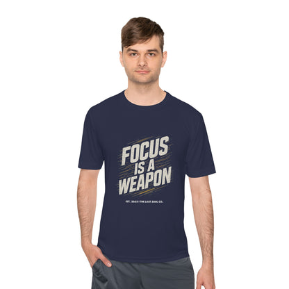 FOCUS IS A WEAPON – Unisex Gymwear Tee | LS-GU04