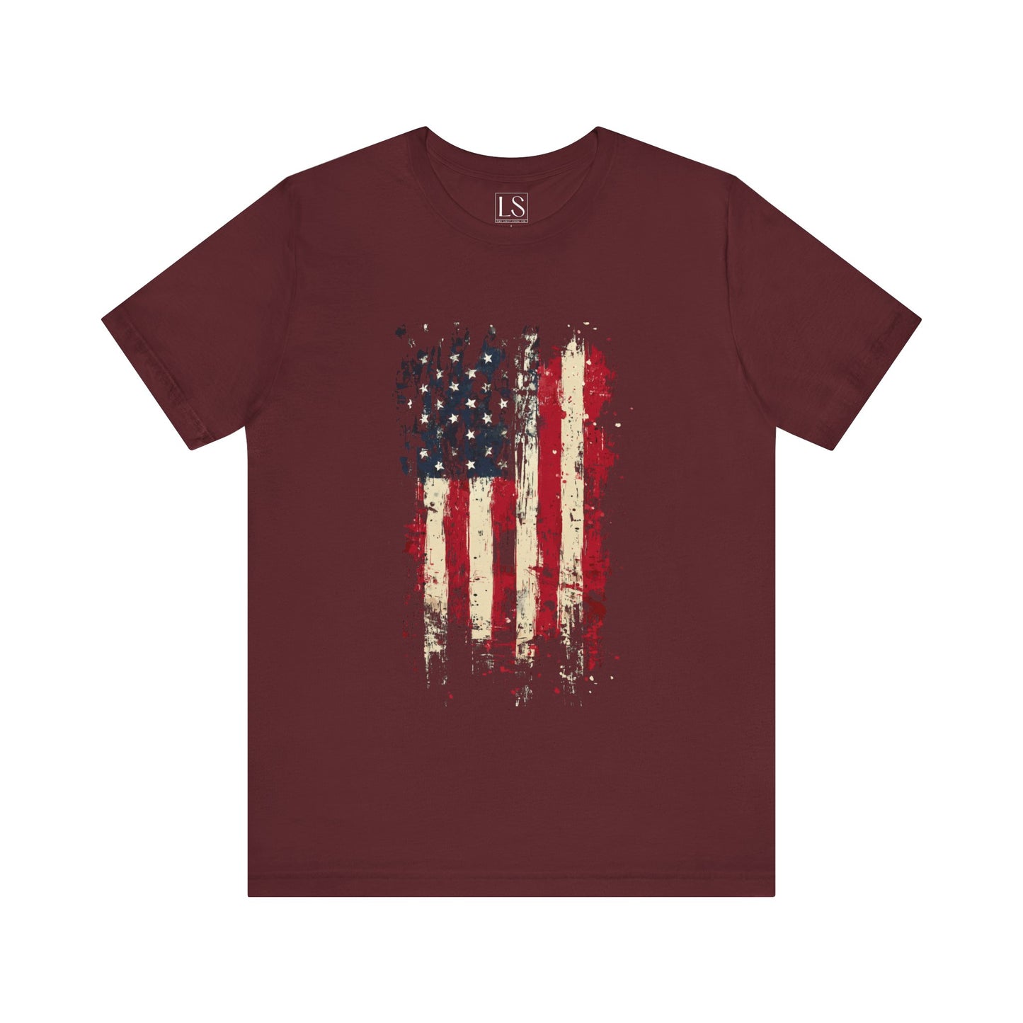 USA Grunge Flag – Unisex Streetwear Tee | LS-U09