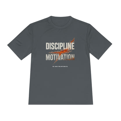 Discipline > Motivation – Unisex Gymwear Tee | LS-GU06