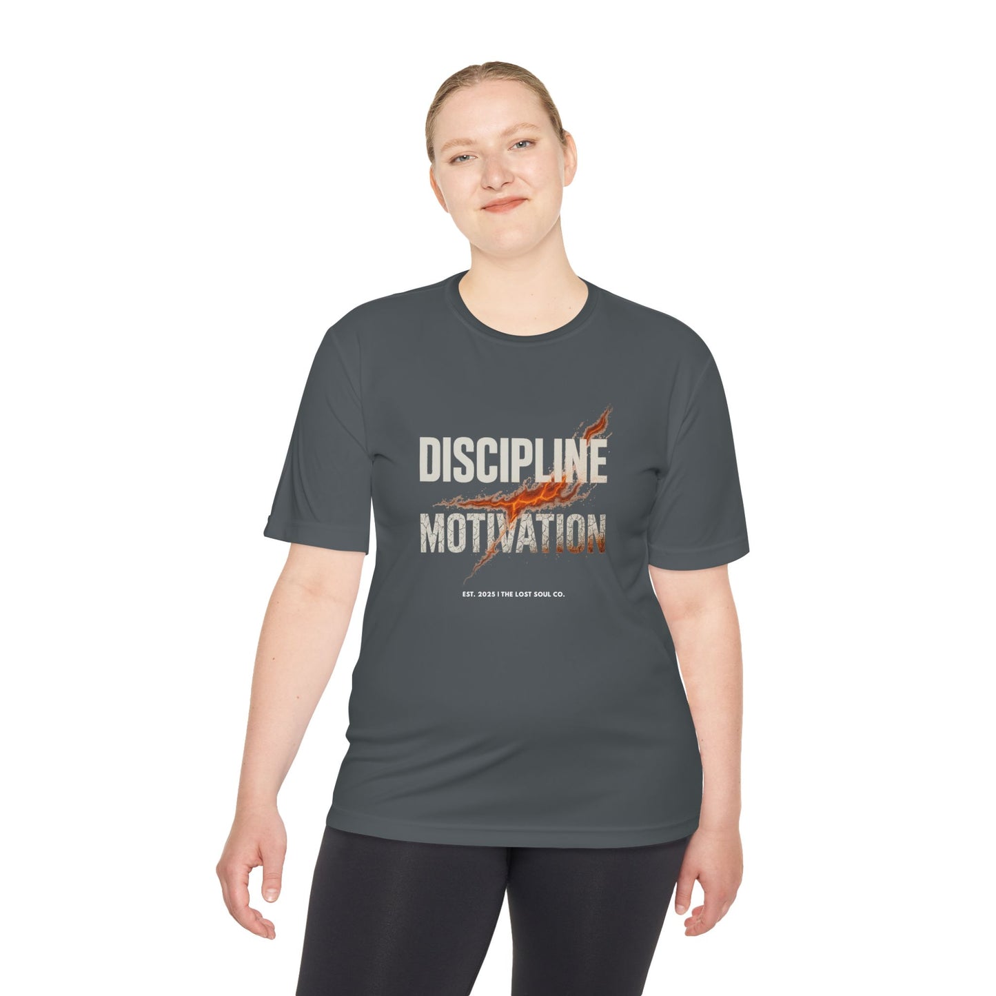 Discipline > Motivation – Unisex Gymwear Tee | LS-GU06