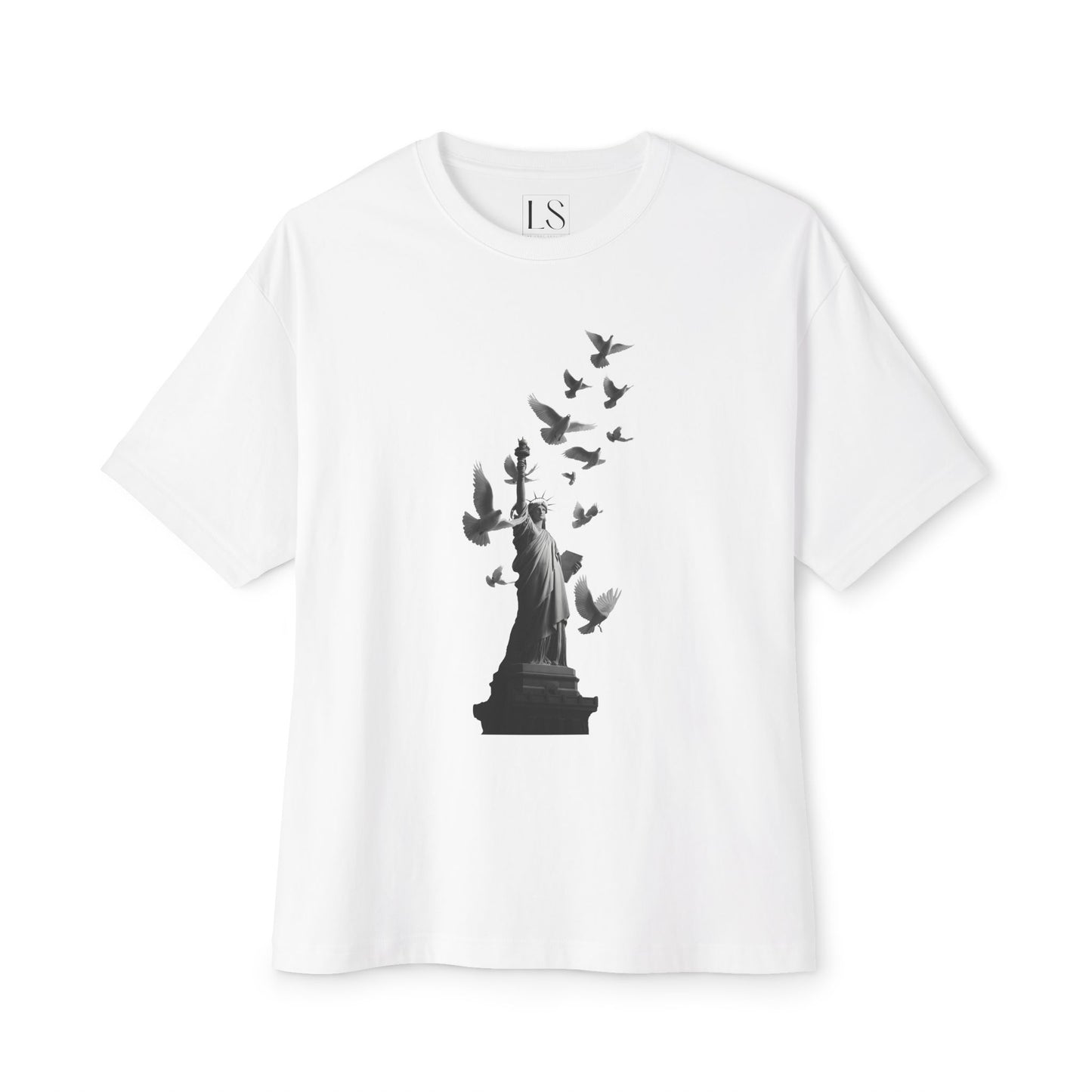 Freedom in Flight Oversized Tee – White Front view