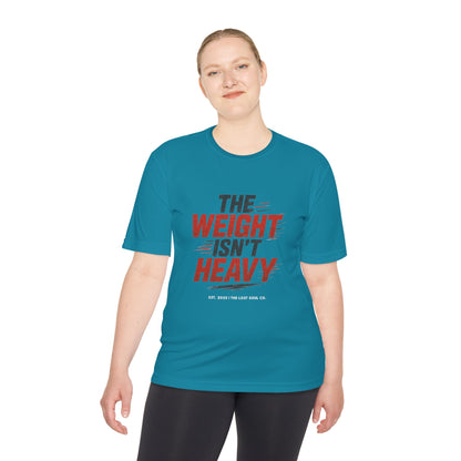 THE WEIGHT ISN’T HEAVY – Unisex Gymwear Tee | LS-GU03