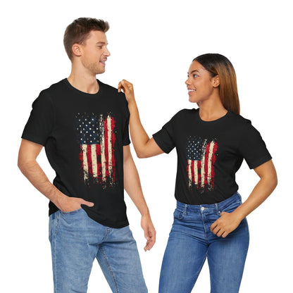 USA Grunge Flag – Unisex Streetwear Tee | LS-U09