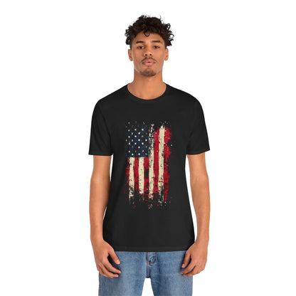 USA Grunge Flag – Unisex Streetwear Tee | LS-U09
