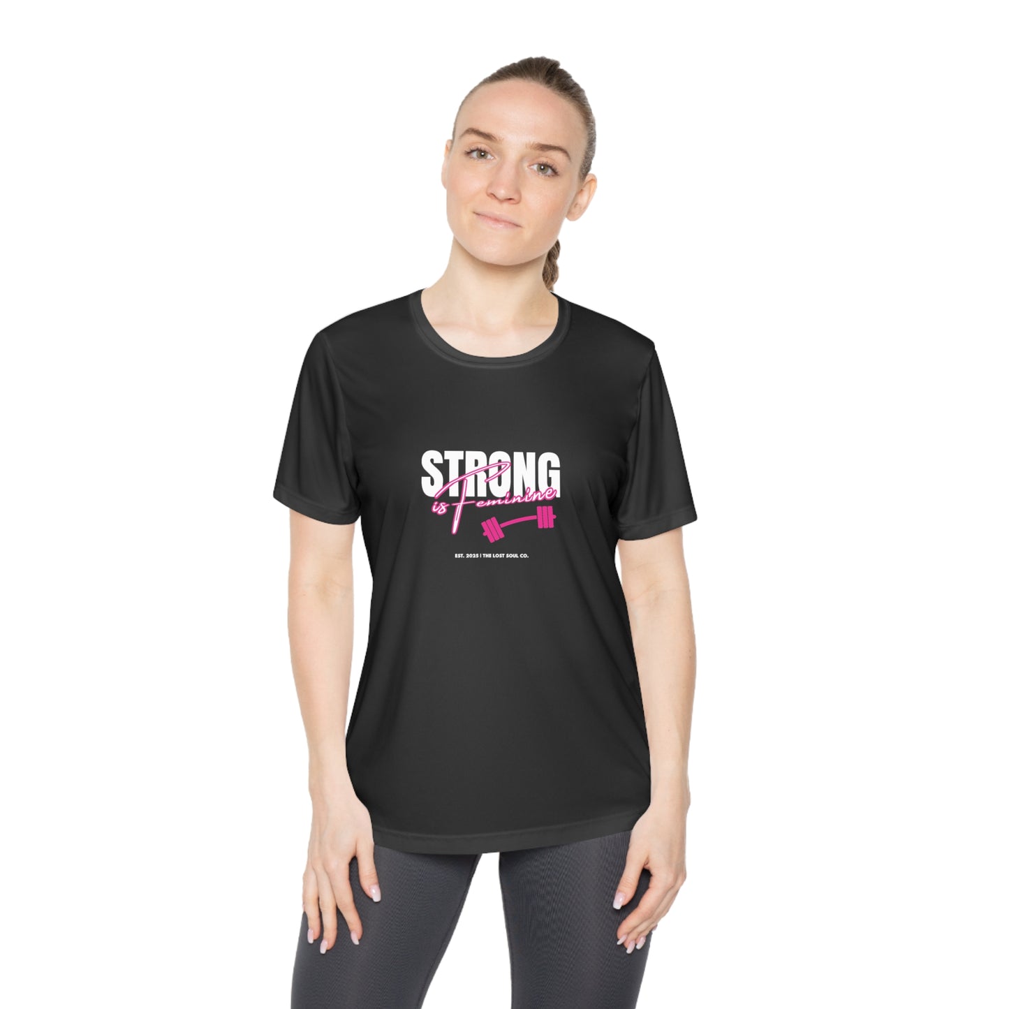 Strong is Feminine – Women’s Gymwear Tee | LS-W01