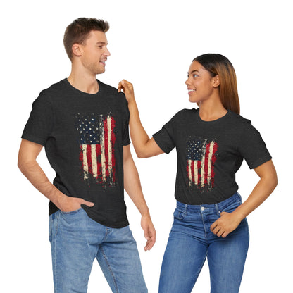 USA Grunge Flag – Unisex Streetwear Tee | LS-U09