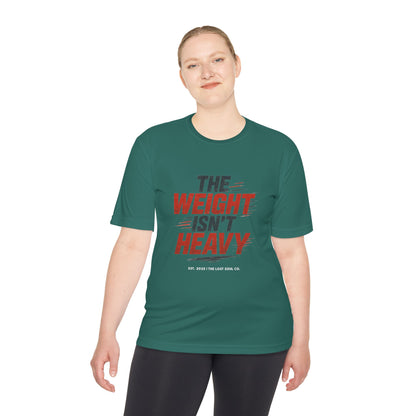 THE WEIGHT ISN’T HEAVY – Unisex Gymwear Tee | LS-GU03
